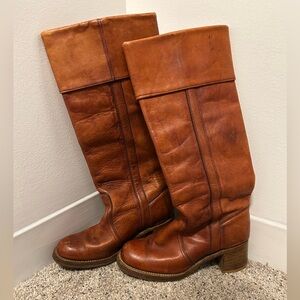 VINTAGE- Miss Capezio - Women's Brown Leather Knee-High Boots - 6.5